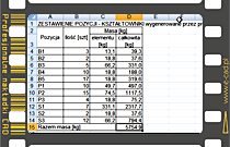 Zestawienie masy Pozycji nadrzędnych kształtowników, blach, płaskowników do arkusza Excela®