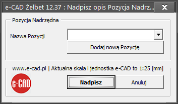 Jednoczesne nadawanie Opis Pozycja wielu prętom zbrojeniowym