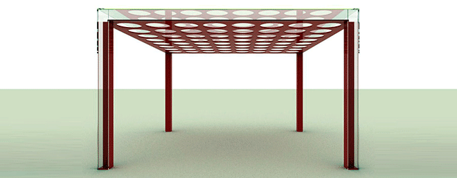 Render nowowczesnego mebla, którego konstrukcja została zbudowana przy pomocy programu e-CAD